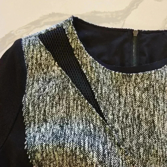 Elie Tahari Womens Axel Sheath Stretch Dress Short Sleeve Black Size 2 - Picture 5 of 11